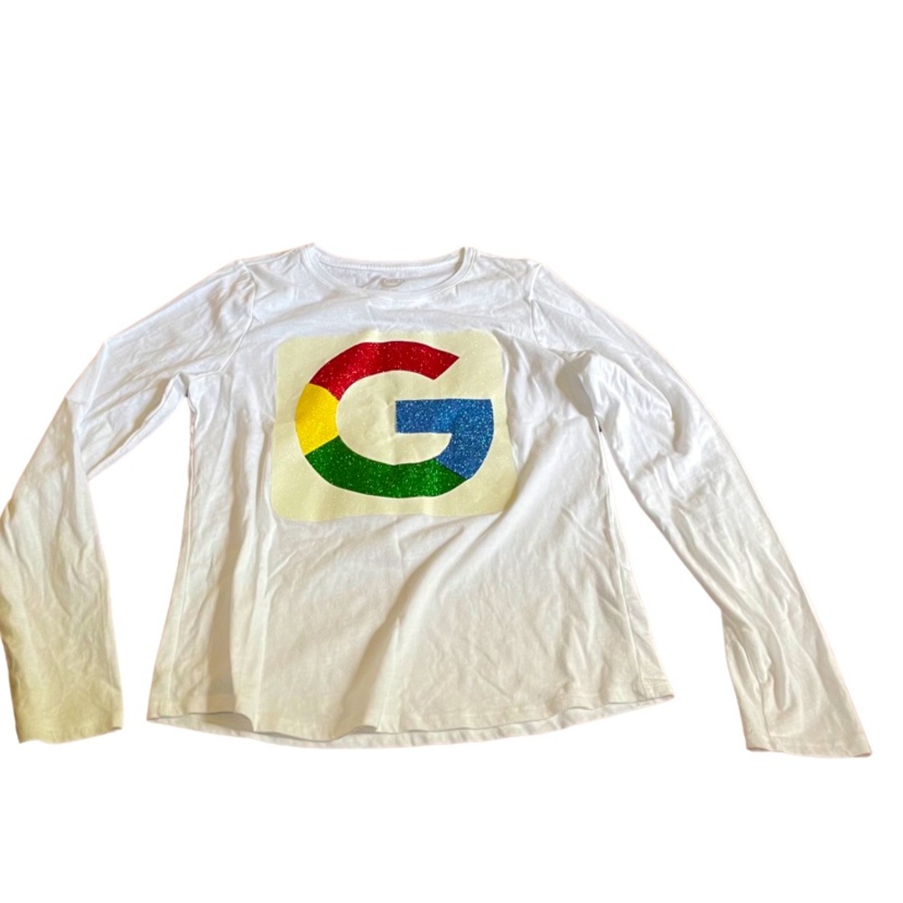 Girls Wonder Nation white Google iron on T-shirt